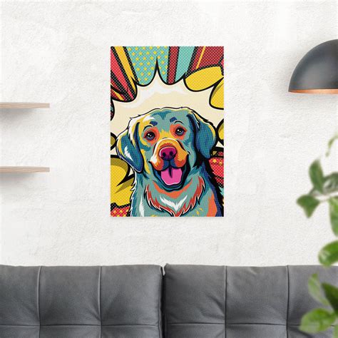 Golden Retriever Pop Art 2 Poster Pawsionate