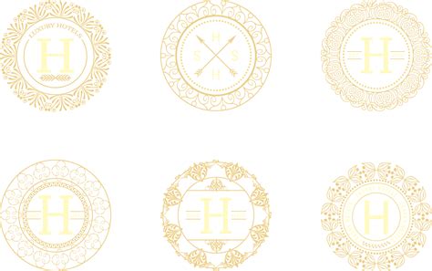 Download Yellow Pattern Golden Palace Free Floral Retro Logo Full