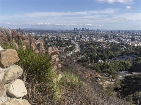 Aerial View of Los Angeles Skyline and Mountains HDRi Maps and Backplates