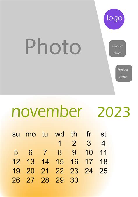 2023 wall calendar basic Design , hanging calendar . Classic monthly ...