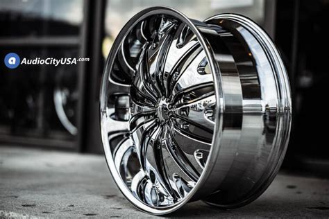 22″ Velocity Wheels Vw820 Chrome With Black Inserts Rims