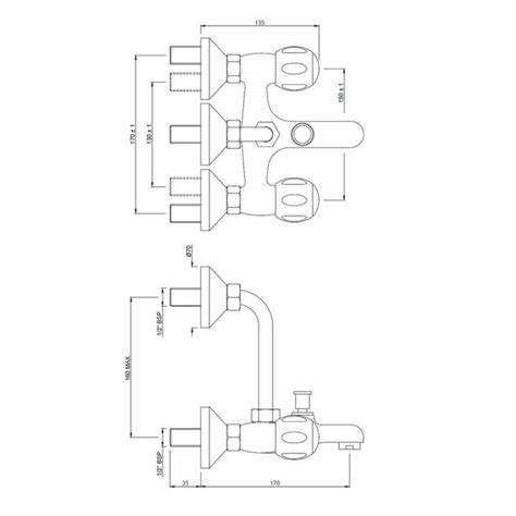 Clarion Wall Mixer With Overhead Shower Provision