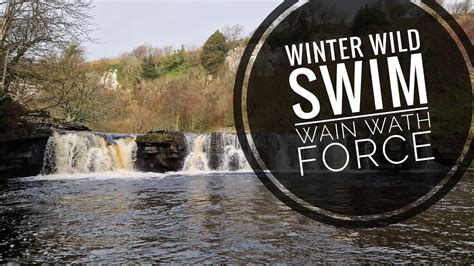 Winter Wild Swimming At Wain Wath Force Yorkshire Dales