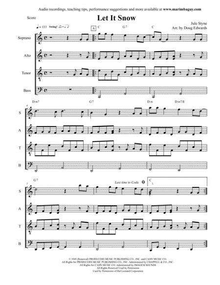 Let It Snow Let It Snow Let It Snow Arr Doug Edwards Sheet Music