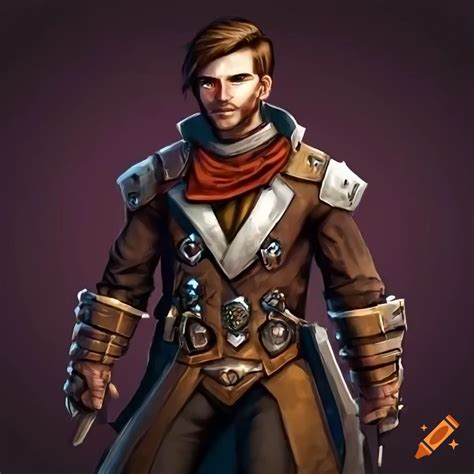 Image of a male gunslinger in fantasy attire on Craiyon