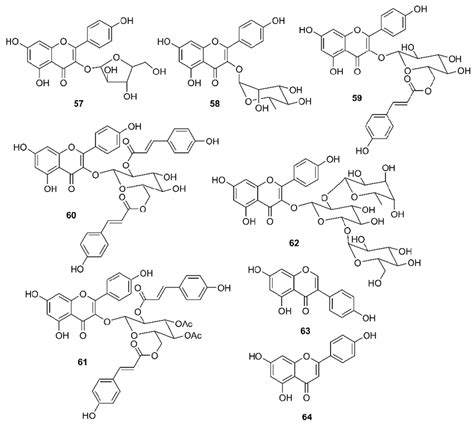 Structure of flavonoids, flavonoid glycosides and an isoflavonoid 57-64 ...