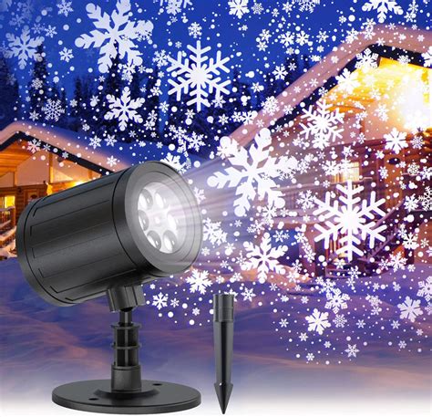 GUSODOR Christmas Projector Lights Outdoor Dynamic Snowflake Projector