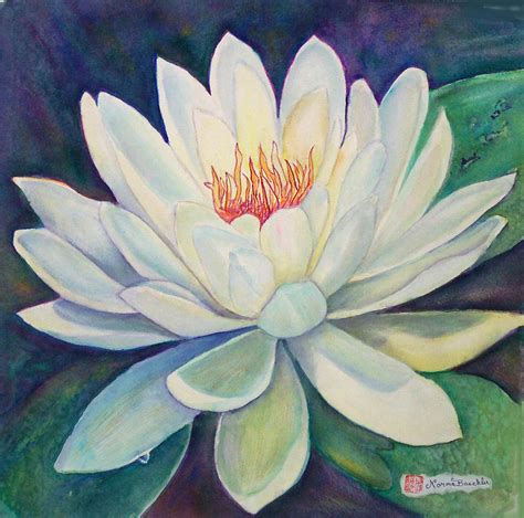 Water Lily Painting by Norma Boeckler