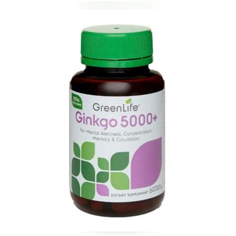 Greenlife Ginkgo Plus Capsules Vegetarian Friendly Health