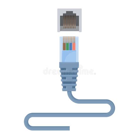 Ethernet Connector Pinout Color Code Straight And Crossover Rj45 Connect Vector Stock Vector