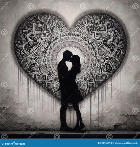 Love couple silhouette stock illustration. Illustration of white - 304156090