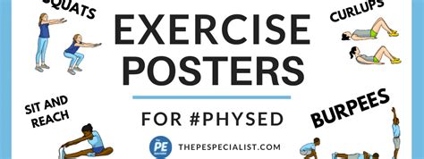 Printable Exercise Posters for Physical Education Class