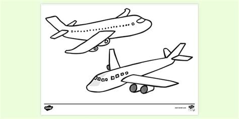 FREE! - Aeroplane Plane Colouring Sheet (Teacher-Made)