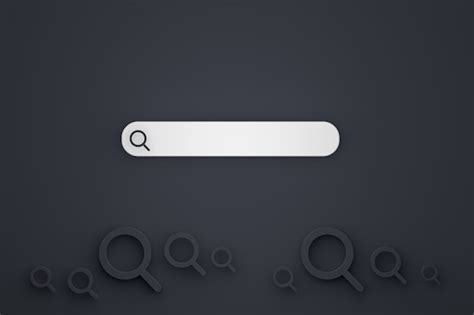 Premium Photo Search Bar And Icon Search 3d Render Minimal Design On