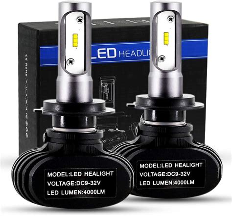 Boodlied 9012 LED Headlight Bulbs 50W 6500K 8000LM Extremely Bright CSP