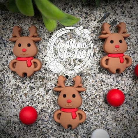 Reindeer Silicone Focal Beads Focal Beads Beadable Pen Etsy