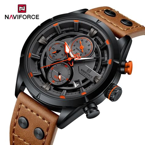 Naviforce Erkekler Casual Zle Moda L Ks Su Ge Irmez Hakiki Deri Kay