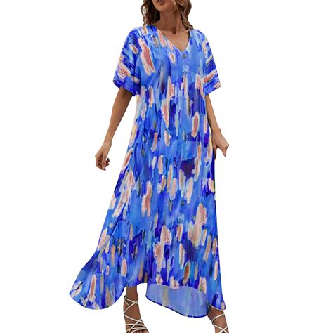 B91xz Spring Summer Dresses For Women 2024 Female Deep V Neck Short