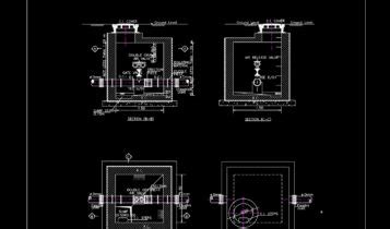 40 Site Drainage Layout Plan And Sections Details CAD