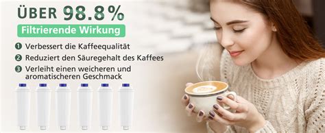 6 Stück Wasserfilter für Delonghi passend für Delonghi DLSC002