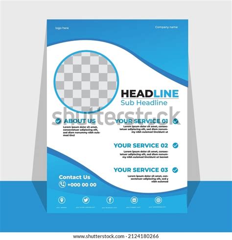 Flyer Template Design A4 Size Stock Vector (Royalty Free) 2124180266 ...