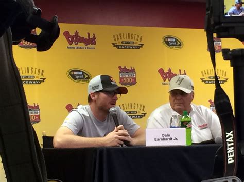 Dale Earnhardt Jr And Rick Hendrick At Darlington Raceway Media Center