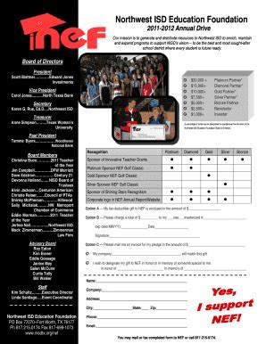 Fillable Online Nisdtx 2011 12 Current Donation Sheet Pub Northwest