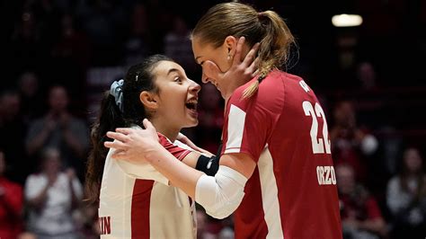 Wisconsin volleyball vs Nebraska match photos at UW Field House