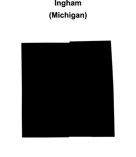 Ingham County Michigan Blank Outline Map 46856361 Vector Art At Vecteezy