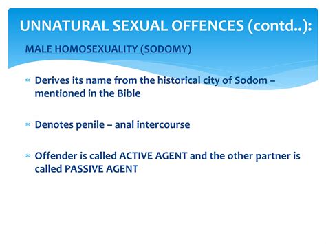 Unnatural Sexual Offences And Paraphilias Ppt