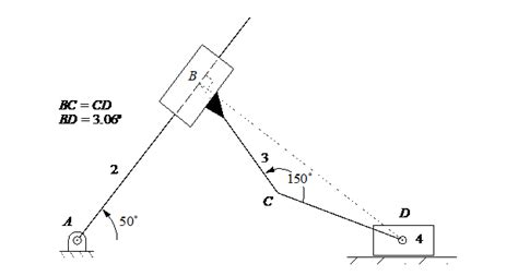 Solved If ω2 50 rad sec CCW Using the velocity polygon Chegg