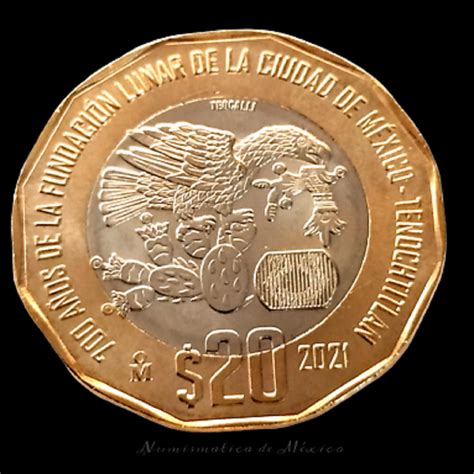 Moneda Conmemorativa A Os De Tenochtitl N