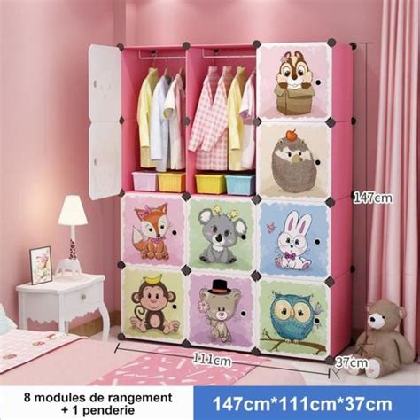 Armoire Pour Enfants Vitata Penderie Plastique Tiroirs Bo Te