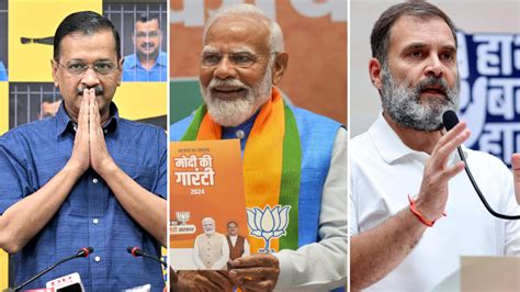 What Are Modi Kejriwal And Congress Guarantees For Lok Sabha Polls