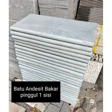 Jual Batu Andesit Pinggu Tepian Kolam Tebal Cm Shopee Indonesia