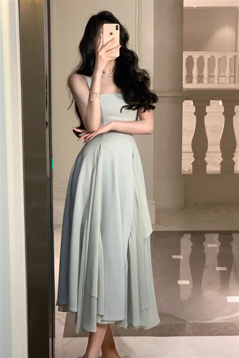 A Line Square Neck Prom Dress Ankle Length Elegant Evening Gown Uqp02