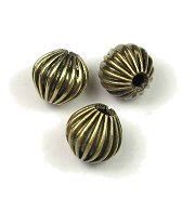 Bronze Toned Corrugated Metal Beads Mm Approx Pcs My Beads