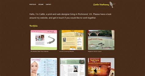 Caitlin Hathaway One Page Website Award