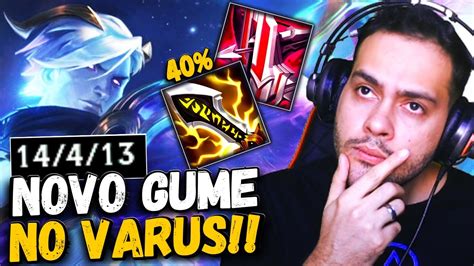 TESTEI O NOVO GUME NO VARUS E ME SUPREENDI MONO VARUS PATCH DOS ADCS