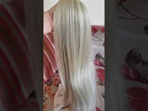 Loiro Mesclado Liso Natural De A Cm Cabelo Ponta Cheia Limpo