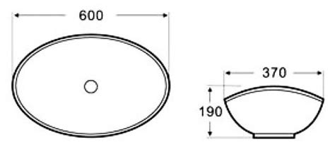 Costa Black 600mm Oval Counter Top Basin Victorian Plumbing Uk