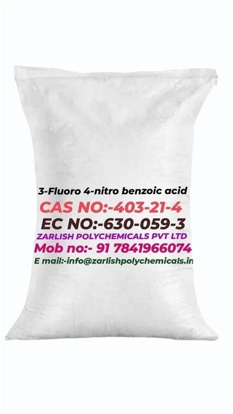 Powder Technical Grade 3 Fluoro 4 Nitro Benzoic Acid For Pharma