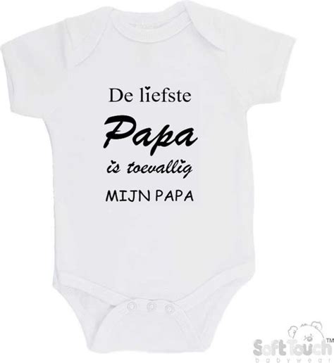 Soft Touch Romper De Liefste Papa Is Toevallig Mijn Papa Unisex