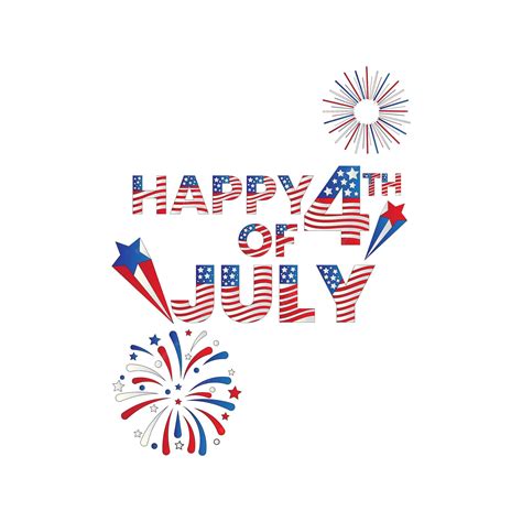 Premium Vector A Happy 4th Of July Poster With Fireworks And Stars