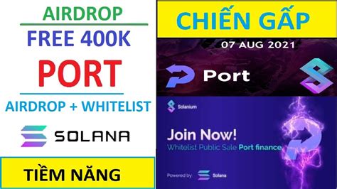 Crypto FX KÈO NGON Airdrop whitelist Port finance trên Solanium