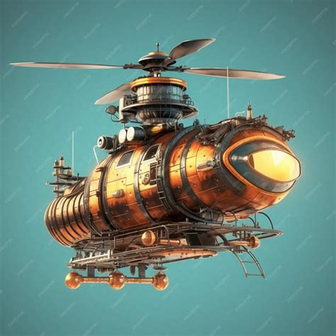 Premium Photo | Steampunk Helicopter