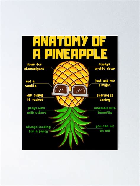 Anatomy Of A Pineapple Poster For Sale By Lifeshinesss Redbubble