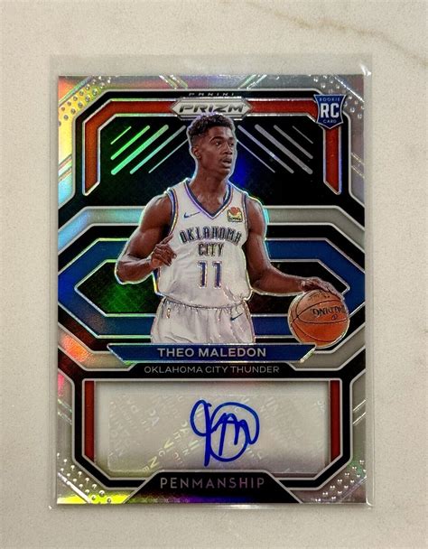 2020 21 Panini Prizm Silver Holo Rookie Auto Theo Maledon Penmanship