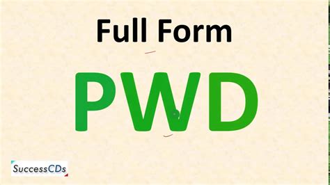 Pwd Full Form What Is The Full Form Of Pwd Youtube