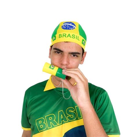 Corneta Buzina Vuvuzela Verde E Amarelo Copa Do Mundo Brasil Shopee